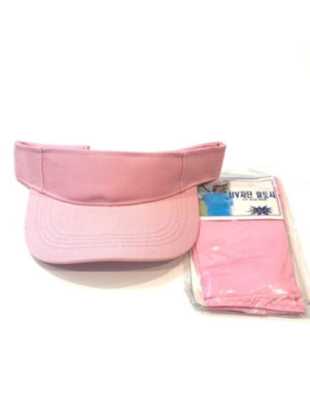 Pink Sun Visor and Arm Sleeve Set